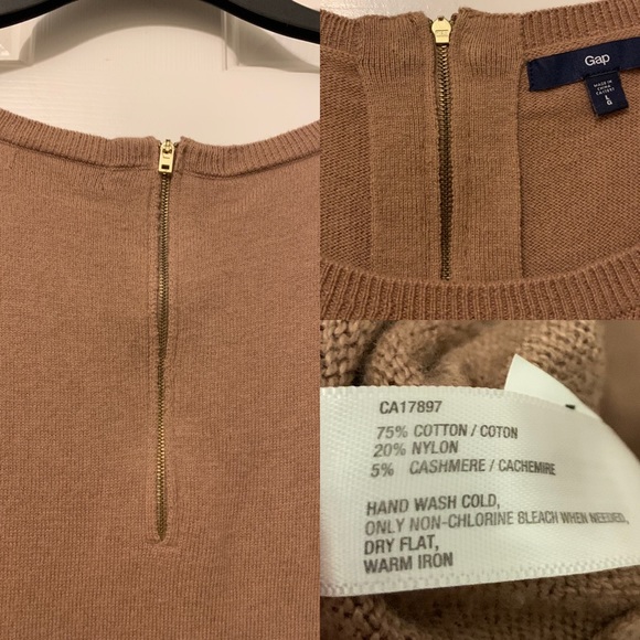 Cashmere GAP sweater w/zippered back neckline - Picture 2 of 2